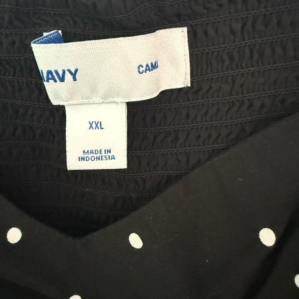 Old Navy Black and White Polka Dot Mini Dress - Picture 4 of 4